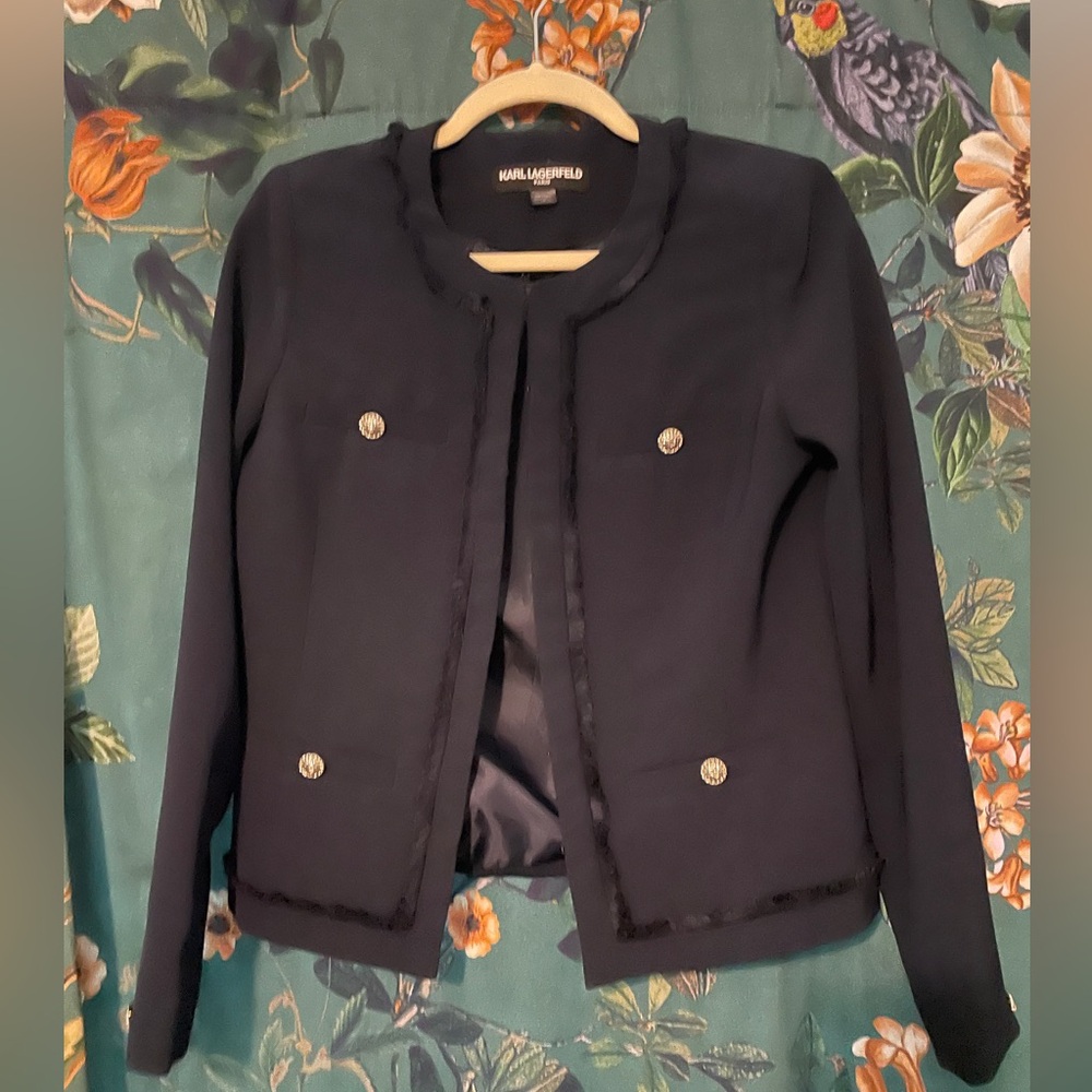 Karl Lagerfeld Navy Blue Blazer